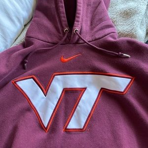 Vintage Virginia tech nike hoodie center swoosh